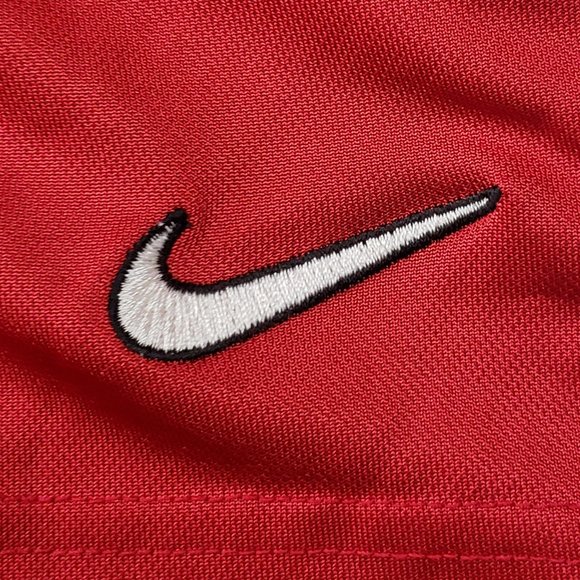 Nike Men’s Red and White Gym Workout Shorts X-Large - Picture 2 of 6